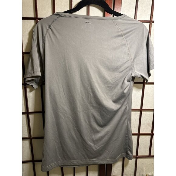 Puma Top Women Size Large Gray Short Sleeve T-Shirt Activewear - Picture 7 of 11